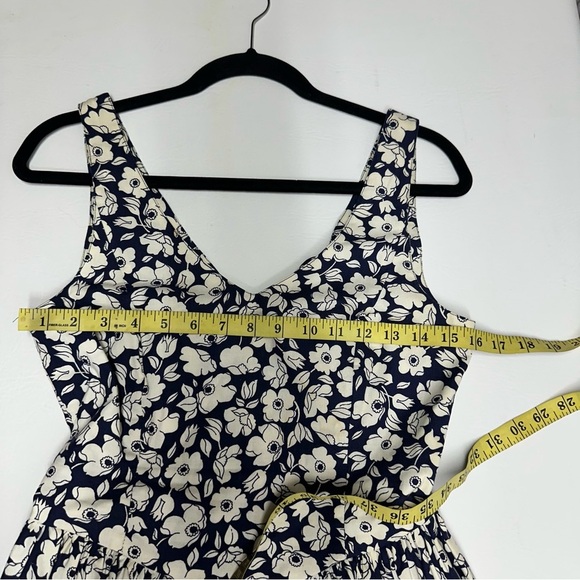 Laura Ashley vintage Navy and White Floral Maxi Dress size 8 - Picture 4 of 11